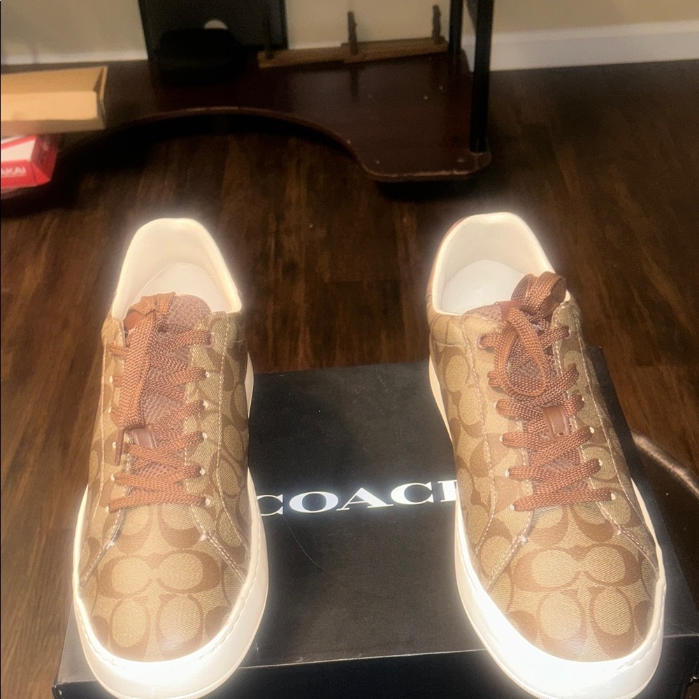 Coach Signature Brown and Cream Sneakers size (13) men’s EUC - Picture 4 of 8